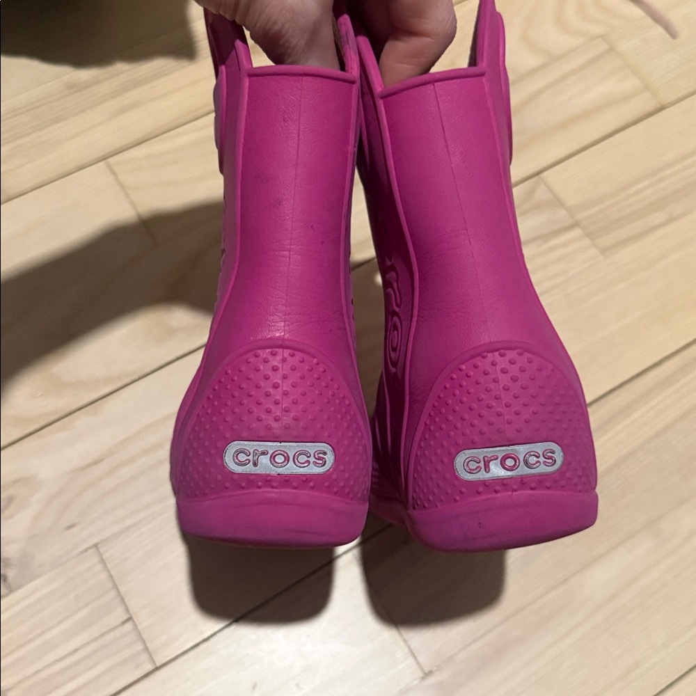 Crocs Pink Boots Size 9 - Picture 6 of 8